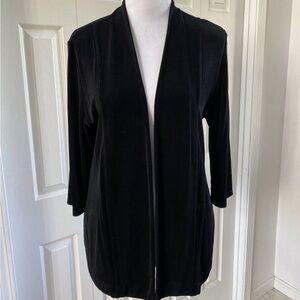 Chico's Travelers Elegant Black Knit Cardigan